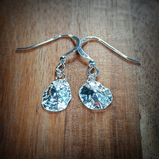 Small Silver Limpet earrings